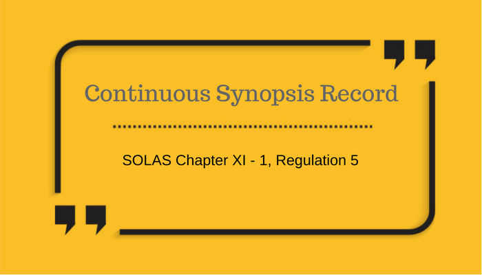 Continuous synopsis record requirement