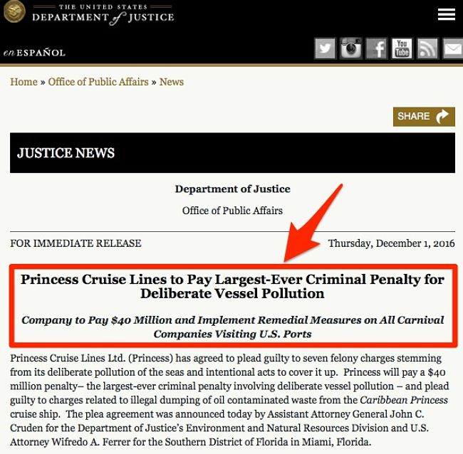 Largest criminal penalty for mapol violations