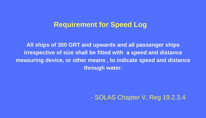 doppler log requirement